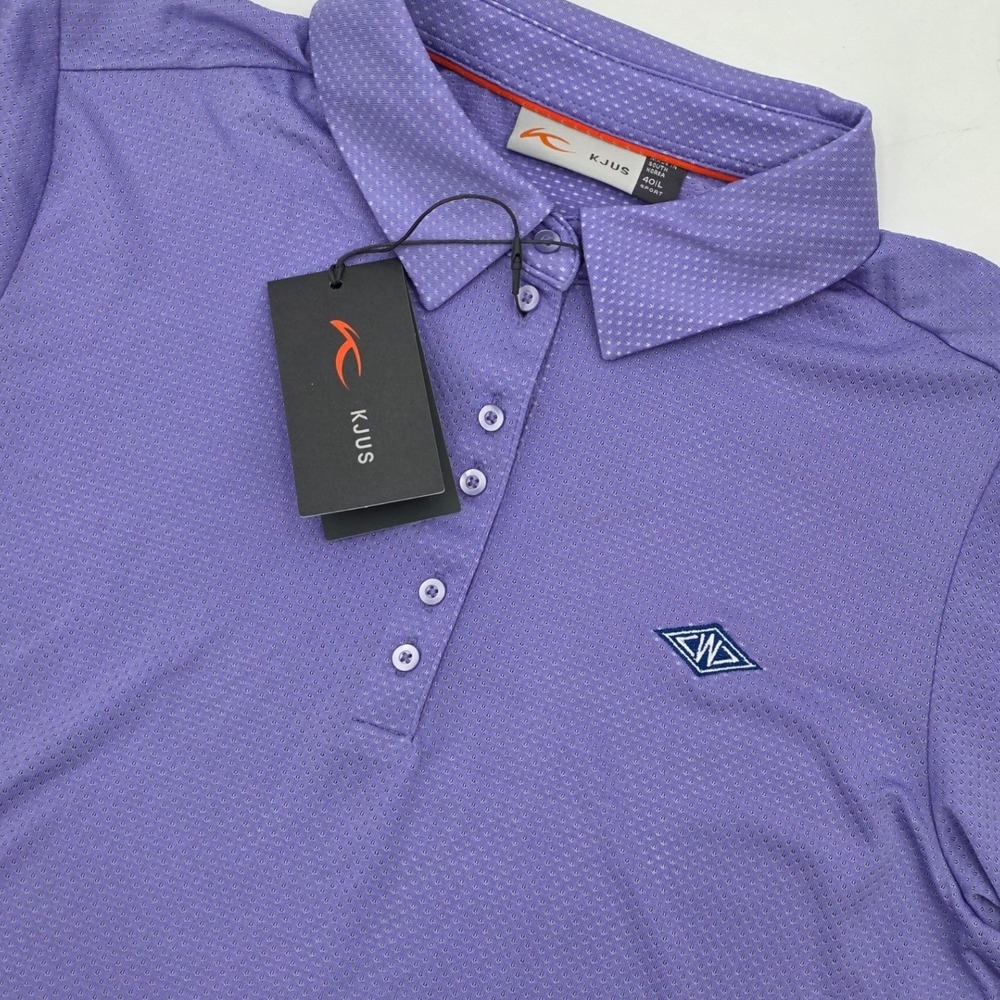 KJUS EVE GOLF POLO WESTCHESTER COUNRTY CLUB WOMENS LARGE 40 PURPLE NY NWT! $99